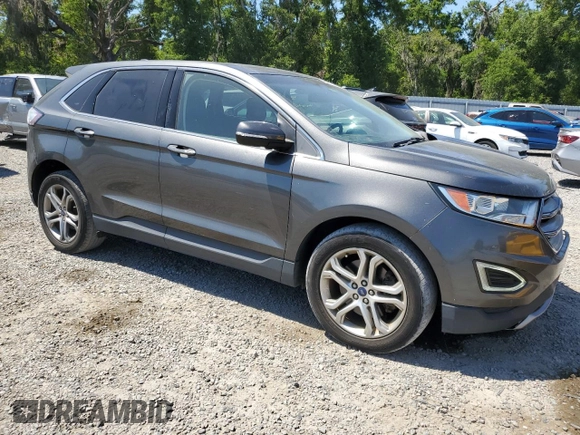 2016 Ford Edge Titanium with VIN 2FMPK3K81GBB99609, listed as a Copart auction lot 53101505 with 93,356 mi miles and Salvage Title. Bid and sale history available at carsss.com. Image 4.