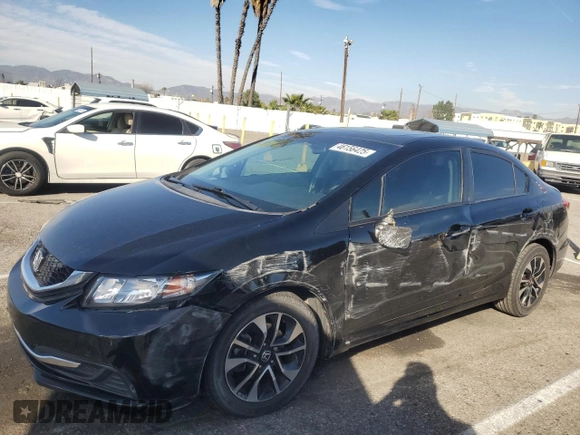 2014 Honda Civic Sedan EX with VIN 19XFB2F86EE260057, listed as a Copart auction lot 46156425 with 149,540 mi miles and Salvage Title. Bid and sale history available at carsss.com. Image 1.