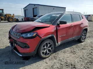 2025 Jeep Compass Limited with VIN 3C4NJDCN6ST546034, listed as a Copart auction lot 60867155 with 5,285 mi miles and Salvage title. Bid and sale history available at DreamBid. Image 1.