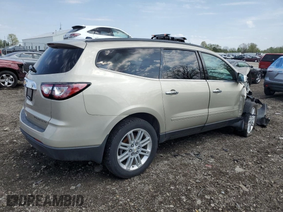 2015 Chevrolet Traverse LT with VIN 1GNKRGKD7FJ137258, listed as a Copart auction lot 55013565 with 106,508 mi miles and Clean Title. Bid and sale history available at carsss.com. Image 3.