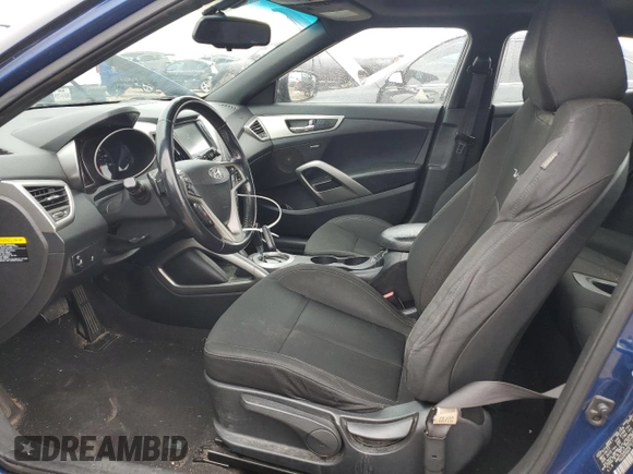 2017 Hyundai Veloster Value Edition with VIN KMHTC6ADXHU321696, listed as a Copart auction lot 45550025 with 188,063 mi miles and Salvage Title. Bid and sale history available at carsss.com. Image 7.