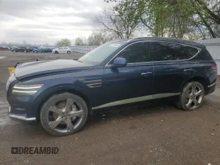 2023 Genesis GV80 z VIN KMUHCESCXPU120743, wystawiony jako Copart lot #55306585 z przebiegiem 48 913 mil mil oraz Szkoda całkowita • Salvage title. Historia ofert i sprzedaży dostępna na DreamBid. Obrazek 1.