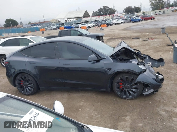 2024 Tesla Model Y Performance with VIN 7SAYGDEF7RF053265, listed as a IAAI auction lot 42132172 with 17,102 mi miles and . Bid and sale history available at DreamBid. Image 13.