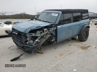 2021 Ford Bronco with VIN 1FMEE5DP3MLB01982, listed as a Copart auction lot 48349085 with 91,060 mi miles and Salvage Title. Bid and sale history available at DreamBid. Image 1.
