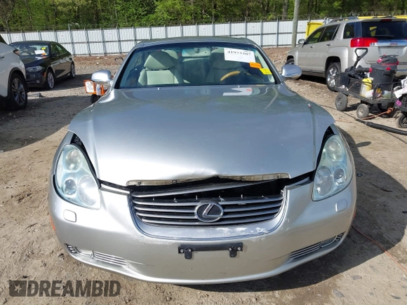 2004 Lexus SC with VIN JTHFN48YX40059526, listed as a IAAI auction lot 41973307 with 123,466 mi miles. Bid and sale history available at carsss.com. Image 12.