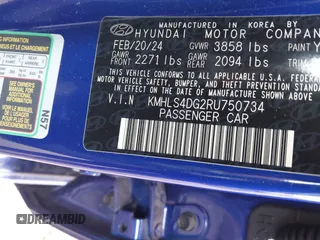 2024 Hyundai Elantra SEL z VIN KMHLS4DG2RU750734, wystawiony jako IAAI lot #42266873 z przebiegiem 6 255 mil mil oraz . Historia ofert i sprzedaży dostępna na DreamBid. Obrazek 9.