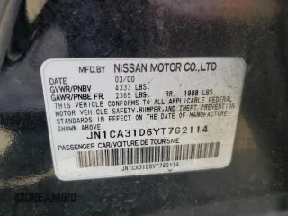 2000 Nissan Maxima GXE z VIN JN1CA31D6YT762114, wystawiony jako Copart lot #57908775 z przebiegiem 207 805 mil mil oraz Szkody całkowita. Historia ofert i sprzedaży dostępna na DreamBid. Obrazek 12.