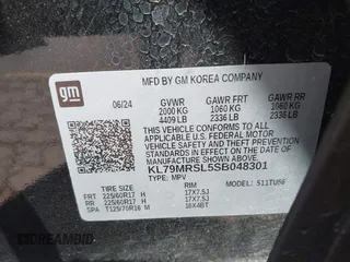 2025 Chevrolet TrailBlazer LT with VIN KL79MRSL5SB048301, listed as a IAAI auction lot 42204775 with 17,417 mi miles and . Bid and sale history available at DreamBid. Image 9.