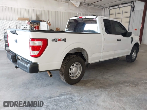 2021 Ford F-150 XL with VIN 1FTEX1EB2MFA42612, listed as a IAAI auction lot 41490273 with 109,896 mi miles and . Bid and sale history available at DreamBid. Image 4.
