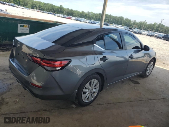 2024 Nissan Sentra S with VIN 3N1AB8BV8RY207327, listed as a Copart auction lot 62074185 with 25,782 mi miles and Salvage title. Bid and sale history available at DreamBid. Image 3.