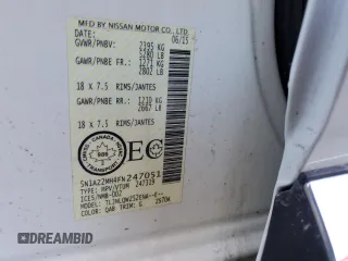 2015 Nissan Murano Platinum with VIN 5N1AZ2MH4FN247051, listed as a Copart auction lot 49885365 with 79,579 mi miles and Salvage Title. Bid and sale history available at DreamBid. Image 13.