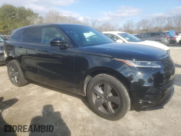 2025 Land Rover Range Rover Velar Dynamic SE z VIN SALYL2EX4SA810197, wystawiony jako Copart lot #46316115 z przebiegiem 591 mil mil oraz Czysty tytuł • Clean title. Historia ofert i sprzedaży dostępna na DreamBid. Obrazek 4.