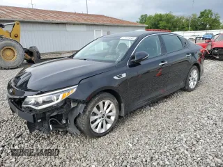 2016 Kia Optima EX z VIN 5XXGU4L34GG044575, wystawiony jako Copart lot #57670645 z przebiegiem 148 110 mil mil oraz Czysty tytuł • Clean title. Historia ofert i sprzedaży dostępna na DreamBid. Obrazek 1.