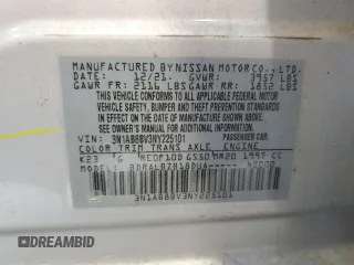 2022 Nissan Sentra S z VIN 3N1AB8BV3NY225101, wystawiony jako Copart lot #51461615 z przebiegiem 51 461 mil mil oraz Szkoda całkowita • Salvage title. Historia ofert i sprzedaży dostępna na DreamBid. Obrazek 13.