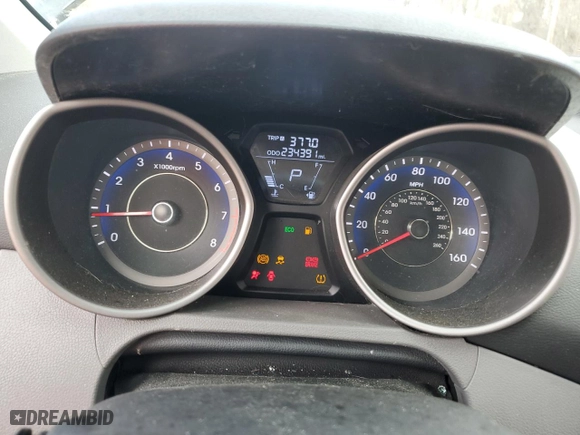 2013 Hyundai Elantra GLS PZEV with VIN KMHDH4AE4DU722190, listed as a Copart auction lot 46838475 with 234,391 mi miles and Salvage Title. Bid and sale history available at carsss.com. Image 9.