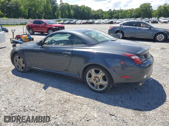 2006 Lexus SC 430 with VIN JTHFN48Y369001045, listed as a Copart auction lot 55725575 with 185,164 mi miles and Salvage title. Bid and sale history available at DreamBid. Image 2.