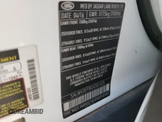 2016 Land Rover Range Rover Sport Autobiography с VIN SALWV2EF8GA591325, выставлен на аукционе Copart как лот 52942805 с пробегом 91 155 миль миль и Списание • Salvage title. История ставок и продаж доступна на DreamBid. Изображение 14.