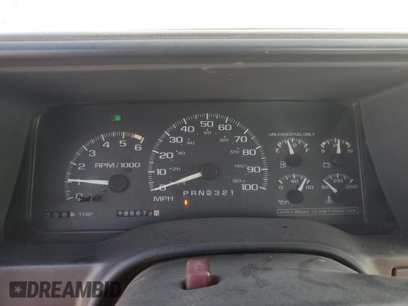 1996 Chevrolet Silverado 1500 with VIN 1GCEC14W4TZ212093, listed as a Copart auction lot 88903845 with 195,672 mi miles and Salvage Title. Bid and sale history available at DreamBid. Image 9.