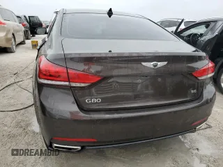 2017 Genesis G80 3.8L with VIN KMHGN4JE2HU177957, listed as a Copart auction lot 75120824 with 0 mi miles and Salvage Title. Bid and sale history available at carsss.com. Image 6.
