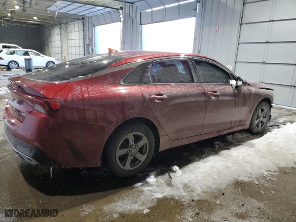 2021 Kia K5 LXS with VIN 5XXG14J27MG076614, listed as a Copart auction lot 43198955 with 85,764 mi miles and Salvage Title. Bid and sale history available at carsss.com. Image 3.