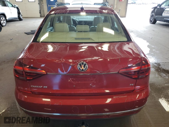 2017 Volkswagen Passat SE with VIN 1VWBT7A35HC062793, listed as a Copart auction lot 61253185 with 41,894 mi miles and Salvage title. Bid and sale history available at DreamBid. Image 6.