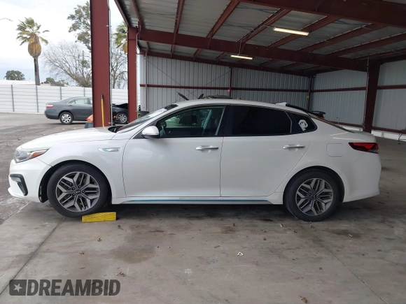 2020 Kia Optima Hybrid EX with VIN KNAGU4LE0L5037393, listed as a IAAI auction lot 41507670 with 54,928 mi miles. Bid and sale history available at carsss.com. Image 14.