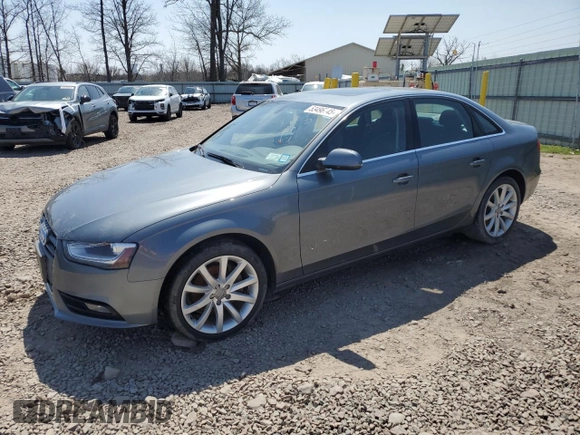 2013 Audi A4 Premium Plus with VIN WAUFFAFL2DN038206, listed as a Copart auction lot 53496745 with 131,005 mi miles and Salvage Title. Bid and sale history available at carsss.com. Image 1.