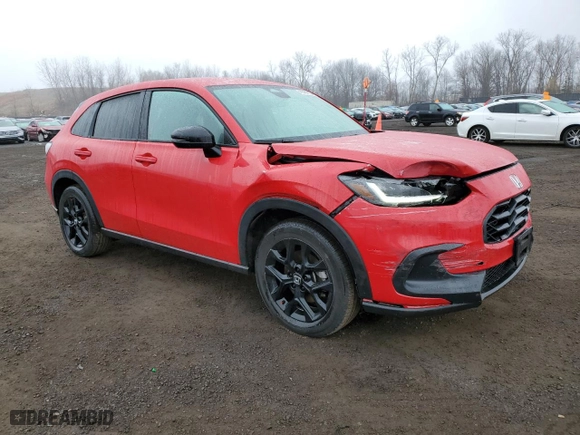 2023 Honda HR-V Sport with VIN 3CZRZ1H51PM723358, listed as a Copart auction lot 49789125 with 19,440 mi miles and Salvage Title. Bid and sale history available at carsss.com. Image 4.