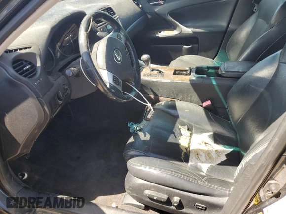 2011 Lexus IS 250 with VIN JTHBF5C29B5134639, listed as a Copart auction lot 52558875 with 265,102 mi miles and Salvage Title. Bid and sale history available at DreamBid. Image 7.