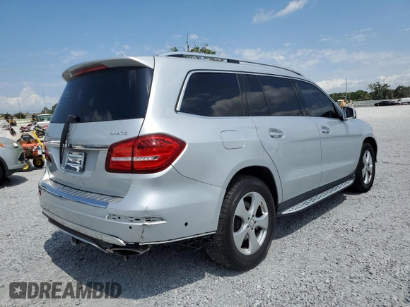 2017 Mercedes-Benz GLS 450 with VIN 4JGDF6EE0HA794457, listed as a Copart auction lot 55566895 with 186,326 mi miles and Clean Title. Bid and sale history available at DreamBid. Image 3.