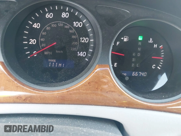 2005 Lexus ES 350 with VIN JTHBA30G555084023, listed as a IAAI auction lot 42701562 with 66,740 mi miles and . Bid and sale history available at DreamBid. Image 7.