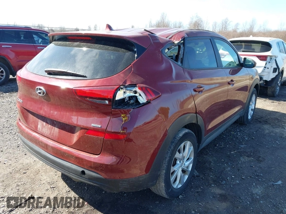 2020 Hyundai Tucson SE with VIN KM8J2CA43LU241383, listed as a IAAI auction lot 41952052 with 15,491 mi miles. Bid and sale history available at carsss.com. Image 4.