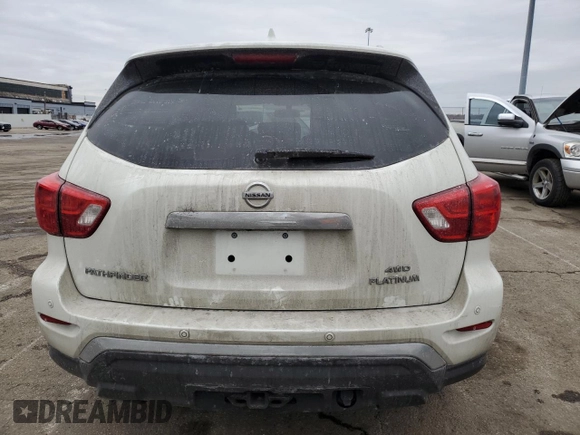 2020 Nissan Pathfinder Platinum с VIN 5N1DR2DM5LC585642, выставлен на аукционе Copart как лот 43278175 с пробегом 105 201 миль миль и Списание • Salvage title. История ставок и продаж доступна на DreamBid. Изображение 6.