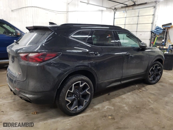 2022 Chevrolet Blazer RS with VIN 3GNKBKRS1NS136096, listed as a Copart auction lot 85051904 with 29,750 mi miles and Salvage Title. Bid and sale history available at carsss.com. Image 3.