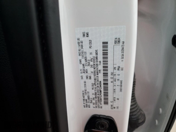 2021 Ford F-150 XL z VIN 1FTEW1CP0MFC94084, wystawiony jako Copart lot #43989965 z przebiegiem 3 151 mil mil oraz Szkoda całkowita • Salvage title. Historia ofert i sprzedaży dostępna na DreamBid. Obrazek 12.