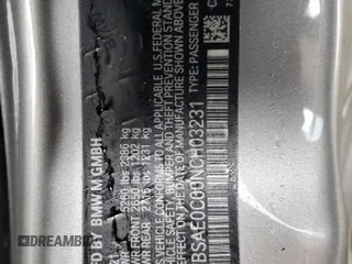2022 BMW M8 Competition z VIN WBSAE0C00NCH03231, wystawiony jako Copart lot #89316515 z przebiegiem Nie podano mil oraz Nie do naprawy • Non repairable. Historia ofert i sprzedaży dostępna na DreamBid. Obrazek 12.