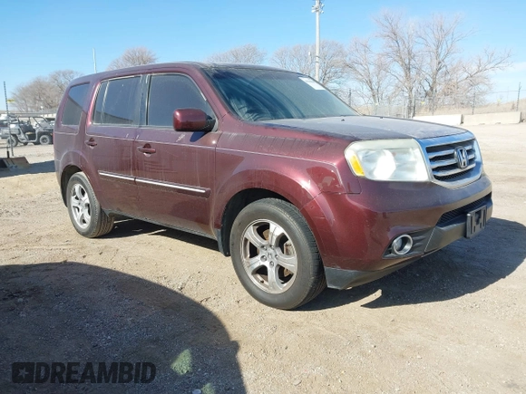 2014 Honda Pilot EX-L with VIN 5FNYF4H52EB055650, listed as a IAAI auction lot 41544068 with 205,942 mi miles and . Bid and sale history available at DreamBid. Image 1.