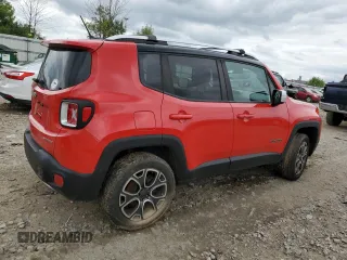 2017 Jeep Renegade Limited with VIN ZACCJBDB1HPE93582, listed as a Copart auction lot 64261214 with 164,943 mi miles and Non repairable. Bid and sale history available at DreamBid. Image 3.