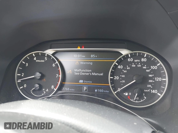 2025 Nissan Altima SV with VIN 1N4BL4DW7SN351134, listed as a IAAI auction lot 42057387 with 7,768 mi miles and . Bid and sale history available at DreamBid. Image 7.