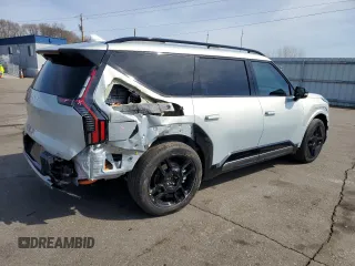 2024 Kia EV9 GT-Line with VIN KNDAEFS53R6019699, listed as a Copart auction lot 48801615 with 6,282 mi miles and Salvage Title. Bid and sale history available at carsss.com. Image 3.