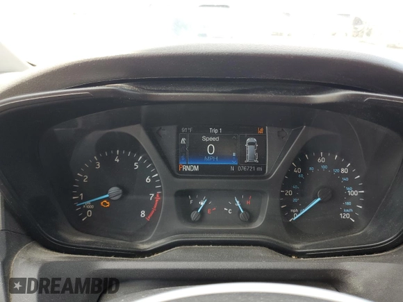 2019 Ford Transit with VIN 1FTYE1CM3KKB83796, listed as a Copart auction lot 54079855 with 76,721 mi miles and Salvage Title. Bid and sale history available at DreamBid. Image 9.