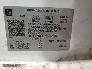 2018 GMC Sierra 2500HD with VIN 1GT22REG7JZ327375, listed as a Copart auction lot 49382585 with 129,420 mi miles and Salvage Title. Bid and sale history available at carsss.com. Image 13.