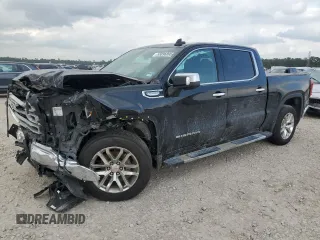 2020 GMC Sierra 1500 SLT with VIN 3GTP8DED2LG285715, listed as a Copart auction lot 55096895 with 114,854 mi miles and Salvage title. Bid and sale history available at DreamBid. Image 1.