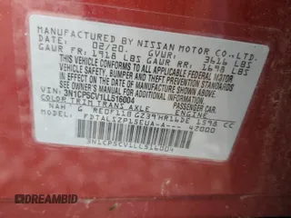 2020 Nissan Kicks SV z VIN 3N1CP5CV1LL516004, wystawiony jako Copart lot #58228565 z przebiegiem 98 122 mil mil oraz Czysty tytuł • Clean title. Historia ofert i sprzedaży dostępna na DreamBid. Obrazek 13.