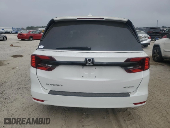 2024 Honda Odyssey Sport with VIN 5FNRL6H72RB024348, listed as a Copart auction lot 44576155 with 8,328 mi miles and Salvage Title. Bid and sale history available at DreamBid. Image 6.