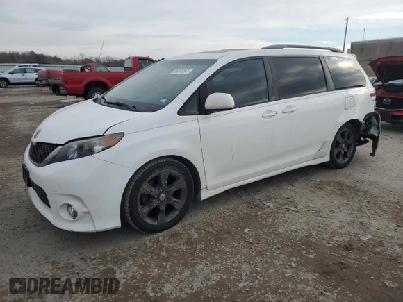 2012 Toyota Sienna SE with VIN 5TDXK3DC8CS208840, listed as a Copart auction lot 89005565 with 181,235 mi miles and Clean Title. Bid and sale history available at carsss.com. Image 1.