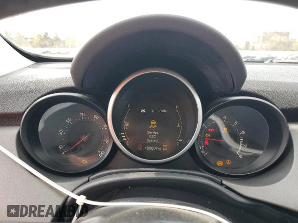 2016 FIAT 500X Trekking Plus with VIN ZFBCFYET1GP385733, listed as a Copart auction lot 53790925 with 100,807 mi miles and Salvage title. Bid and sale history available at DreamBid. Image 9.