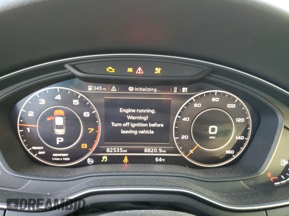 2017 Audi A4 Premium Plus with VIN WAULNAF49HN044735, listed as a Copart auction lot 78221004 with 82,535 mi miles and Salvage Title. Bid and sale history available at carsss.com. Image 9.