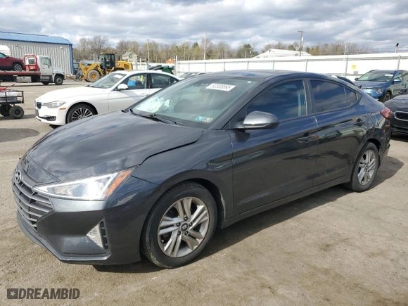 2020 Hyundai Elantra Value Edition with VIN 5NPD84LF1LH611308, listed as a Copart auction lot 52308895 with 92,557 mi miles and Salvage Title. Bid and sale history available at carsss.com. Image 1.
