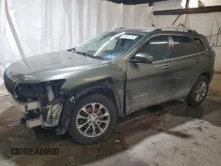 2019 Jeep Cherokee Latitude Plus with VIN 1C4PJMLB2KD181971, listed as a Copart auction lot 43859115 with 221,127 mi miles and Salvage Title. Bid and sale history available at DreamBid. Image 1.